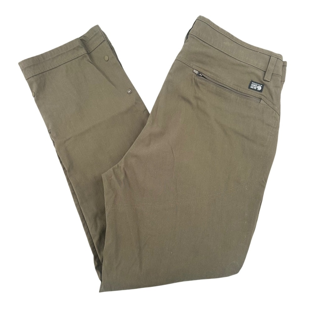 Mountain Hardwear AP Pants Mens 36x32 Dark Olive Green Stretch Hiking OM6344